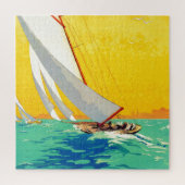  Sail Boats, Frans reizen Legpuzzel (Verticaal)