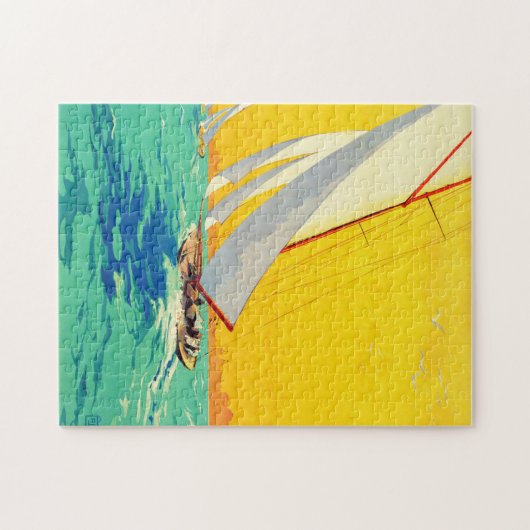  Sail Boats, Frans reizen Legpuzzel (Horizontaal)