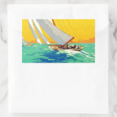 Sail Boats, Frans reizen Rechthoekige Sticker (Tas)