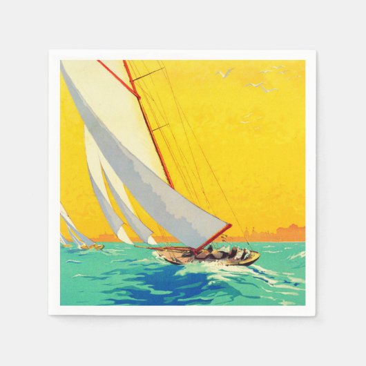 Sail Boats, Frans reizen Servet (Voorkant)