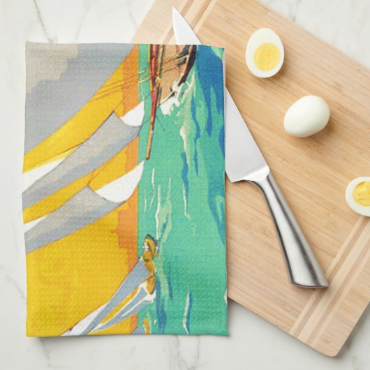  Sail Boats, Frans reizen Theedoek (Quarter Fold)