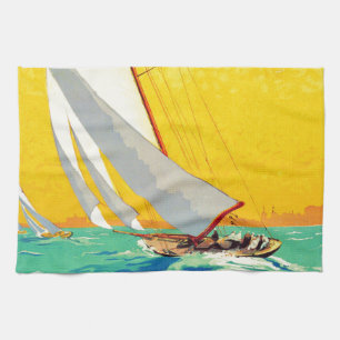  Sail Boats, Frans reizen Theedoek