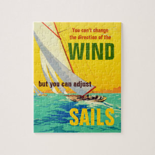 Sail Boats Schilderen Illustratie Citaat Legpuzzel