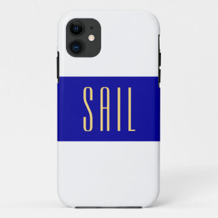 SAIL Chic Wide Royal Blauw Wit Nautische Strepen Case-Mate iPhone Case