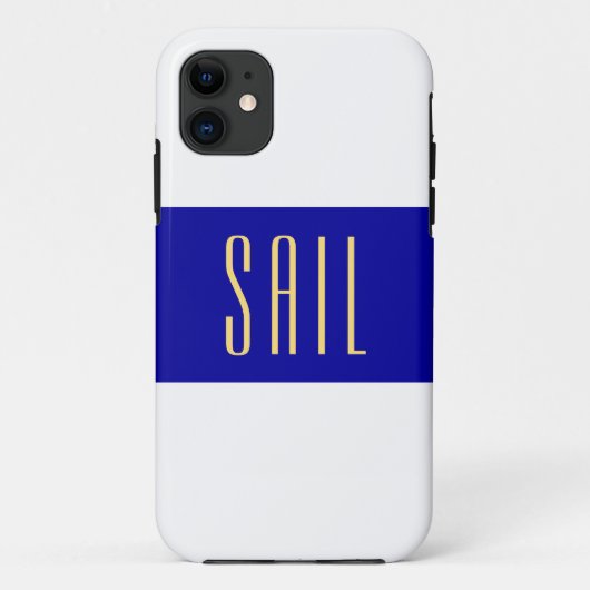 SAIL Chic Wide Royal Blauw Wit Nautische Strepen Case-Mate iPhone Case (Achterkant)