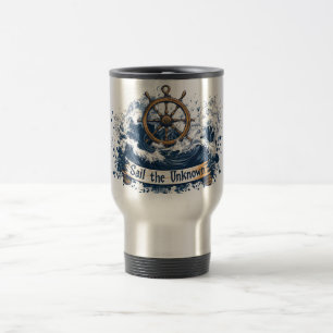 "Sail de Onbekende" - Nautisch-Inspireerd Design Reisbeker