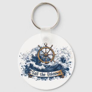 "Sail de Onbekende" - Nautisch-Inspireerd Design Sleutelhanger