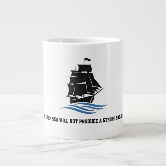 Sail Forward – Stay Strong, Keep Moving Motivation Grote Koffiekop (Voorkant)