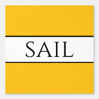 SAIL Fun Helder Geel Sinaasappel Zwart Wit Strepen