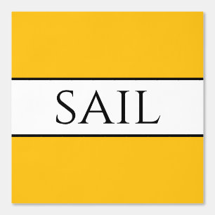 SAIL Fun Helder Geel Sinaasappel Zwart Wit Strepen Behang