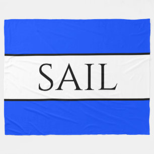 SAIL Heldere Nautisch Blauw Witte Strepen Fleece Deken