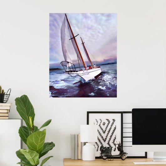 Sail instellen tijdens overdag poster (Thuiskantoor)