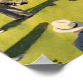 Sail Motor Boat  Antiek Nautisch Poster (Hoek)