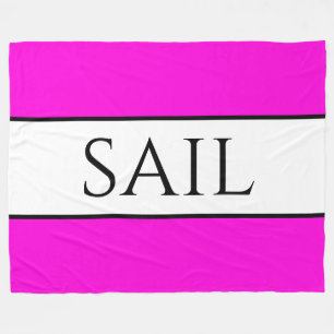SAIL Nautical Helder Roze Witte Zomer Strepen Fleece Deken