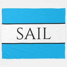 SAIL Nautisch Azure Blauw Wit Zomer Stripes Fleece Deken