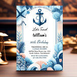 Sail Ocean Waves Reis Anker Jacht 50e Verjaardag Kaart<br><div class="desc">Vaar voor een onvergetelijke viering met onze "Sail Ocean Waves Travel Anchor Yacht" 50ste verjaardag Uitnodiging! Ga met ons mee als we aan een nautisch avontuur beginnen, omringd door de serene schoonheid van de oceaangolven en de charme van een jacht. Dit elegante ontwerp belooft een verjaardagsviering gevuld met de opwinding...</div>