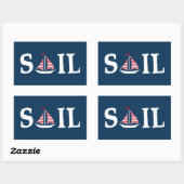 Sail Rechthoekige Sticker (Vel)