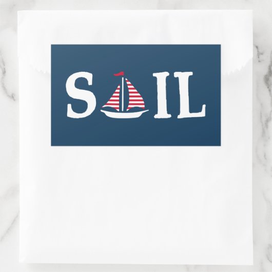 Sail Rechthoekige Sticker (Tas)