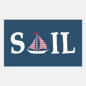 Sail Rechthoekige Sticker (Voorkant)