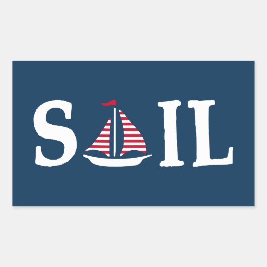 Sail Rechthoekige Sticker (Voorkant)