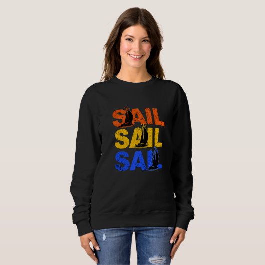 Sail Sail Kapitein Anchor Boarding Sailing Boa Trui (Voorkant volledig)