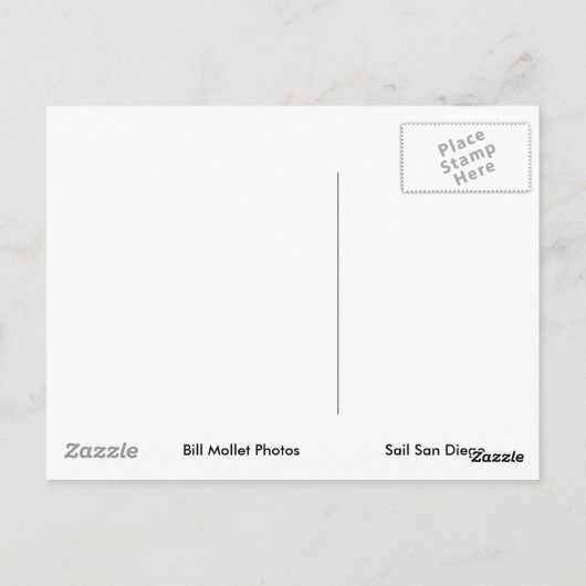 Sail San Diego Briefkaart (Achterkant)