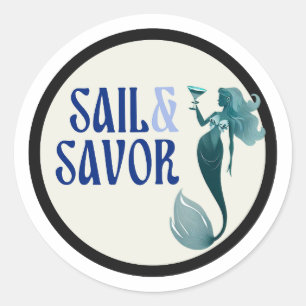 Sail & Savor Classic Ronde Stickers