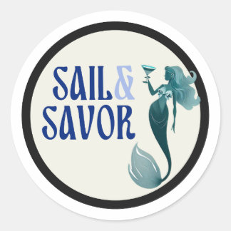 Sail & Savor Classic Ronde Stickers