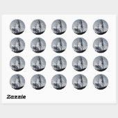 Sail Ship Round Sticker (Vel)