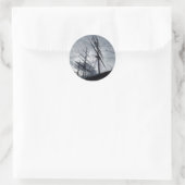 Sail Ship Round Sticker (Tas)