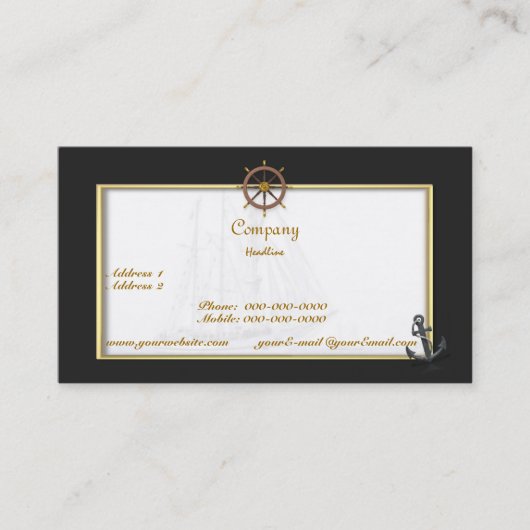 Sail Ship Visitekaartje (Voorkant)