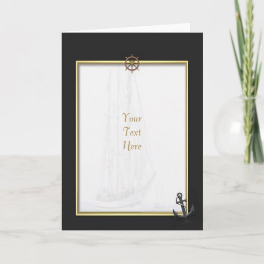 Sail Ship Wenskaart Kaart (Voorkant)