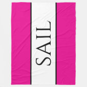 SAIL Sportief Fun Heldere Nautisch Roze Witte Stre Fleece Deken (Voorkant)