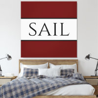SAIL-tekst vet sportief breed diep rood wit gestre