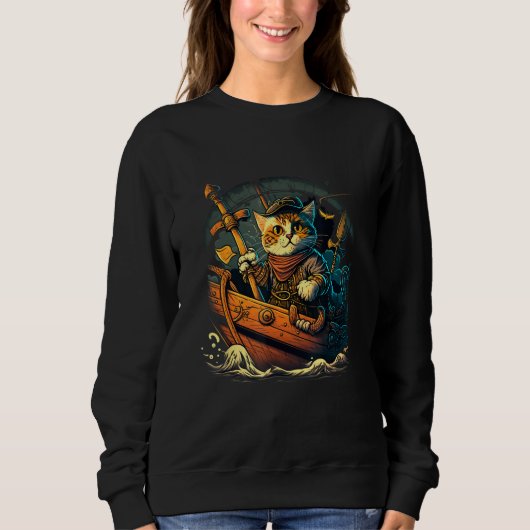 Sail the Seven Seas with Pirate Cat Design for Ani Trui (Voorkant)