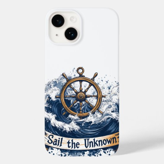 "Sail the Unknown" - Nautisch geïnspireerd ontwerp Case-Mate iPhone Case (Achterkant)