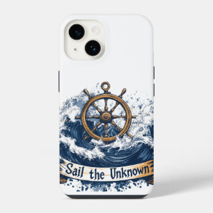 "Sail the Unknown" - Nautisch geïnspireerd ontwerp iPhone 14 Hoesje
