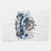 "Sail the Unknown" - Nautisch geïnspireerd ontwerp Theedoek (Horizontaal)