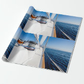 Sail Vessel Surfen op het Zee Wrapping Paper Cadeaupapier (Uitgerold)