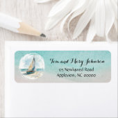 Sail Wedding Return Adreslabel instellen Etiket (Insitu)