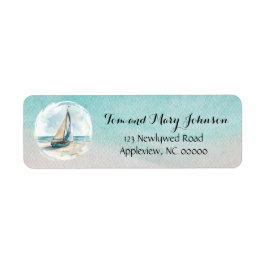 Sail Wedding Return Adreslabel instellen Etiket