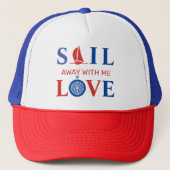 SAIL WEG MET ME LIVE Lettering Trucker Pet (Voorkant)