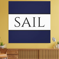 SAIL Wide Sportieve Nautische Marine Blauw Wit Str