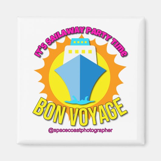 Sailaway Party Tijdmagneet Magneet (Voorkant)