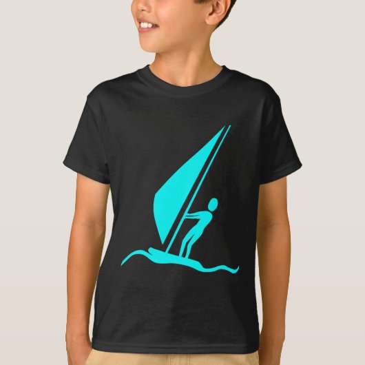 Sailboarding - Cyaan T-shirt (Voorkant)