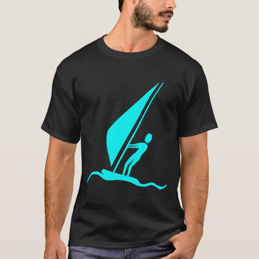 Sailboarding - Cyaan T-shirt (Voorkant)