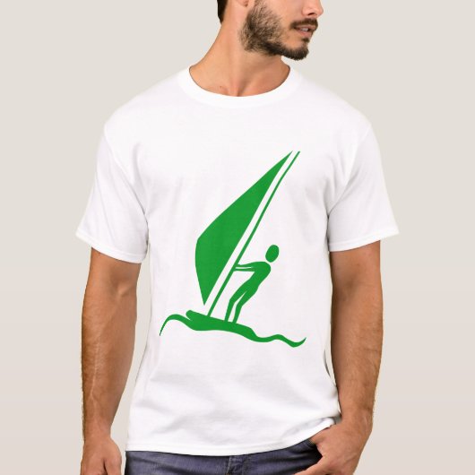 Sailboarding - Grass Green T-shirt (Voorkant)