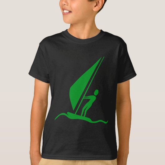 Sailboarding - Grass Green T-shirt (Voorkant)