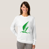 Sailboarding - Grass Green T-shirt (Voorkant volledig)