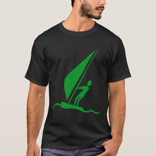 Sailboarding - Grass Green T-shirt (Voorkant)